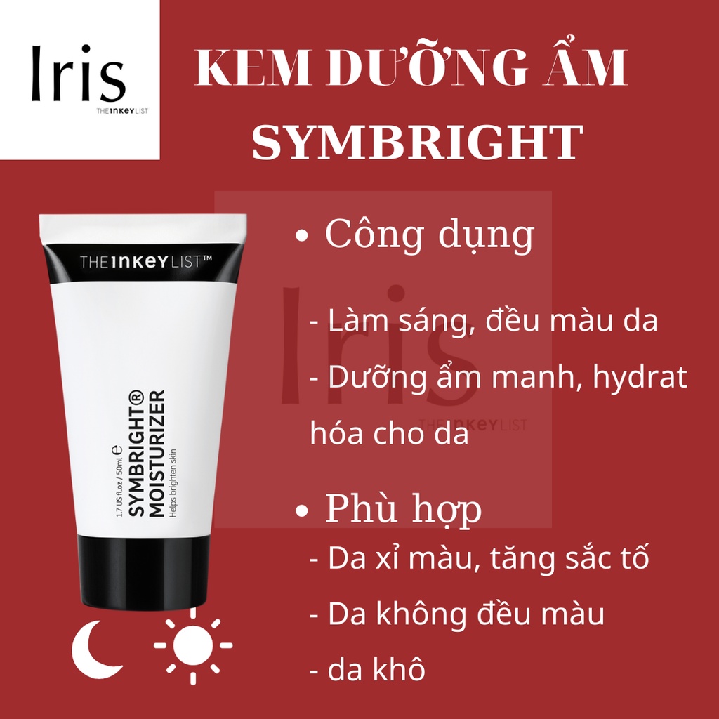 ✅ Kem dưỡng ẩm Symbright Moisturizer- The INKEY List