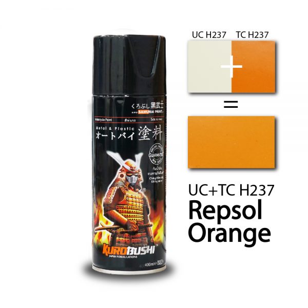 Sơn xịt Samurai màu Cam Repsol - UCH237 + TCH237 (QK xin lưu ý: sản phẩm là lựa chọn phân loại, chứ không phải combo 2 chai)