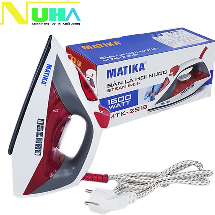Bàn ủi hơi nước Bàn là hơi nước Matika MTK-2916 công suất 1600W bảo hành 12 tháng màu ngẫu nhiên