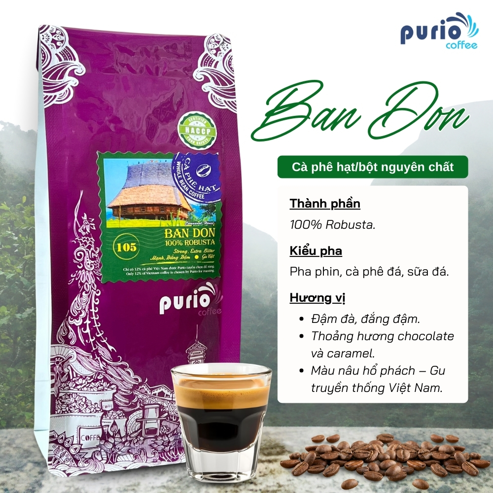 Cà phê hạt bột Robusta 250g, nguyên chất 100%, cafe ngon rang xay mộc, pha phin/máy đen/sữa đá