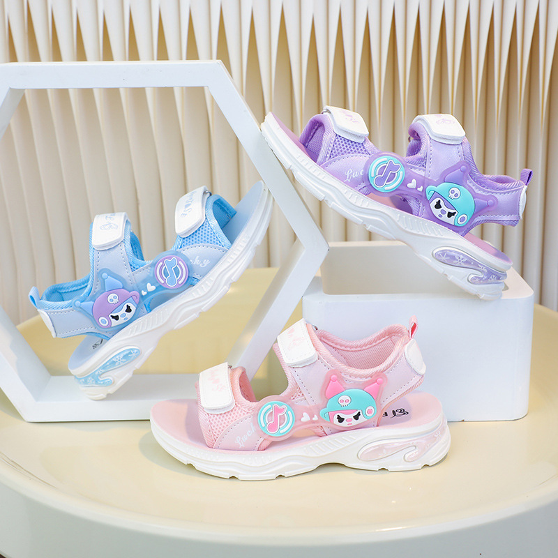 Chia sẻ:  0 Product Information Section (SD 166) Sandal KUROMI bé gái Mẫu Mới Xăng đan học sinh đi học hình Kuromi Dép quai hậu bé gái da mềm đế êm Hot Trend