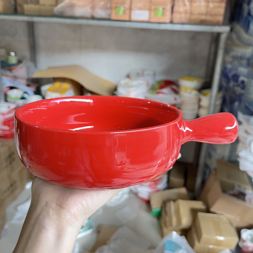 Set Bát Đĩa Chén Dĩa Sứ 🍓Màu Đỏ🍓 Bát Ăn Cơm, Tô Sứ Decor Dễ Thương