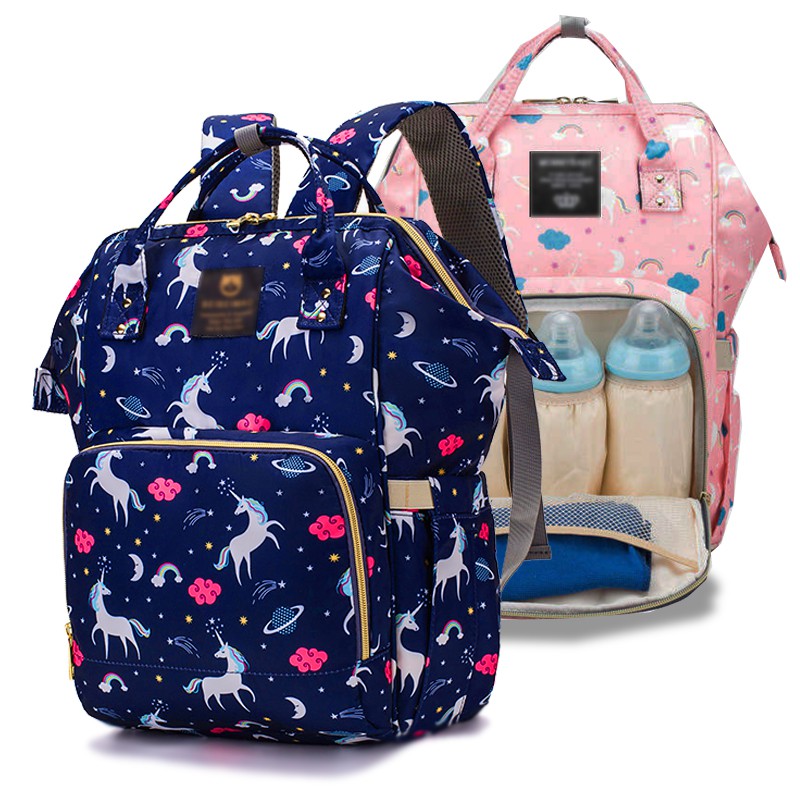 Balo Bỉm Sữa (BL11) Chất Vải Chống Thấm, Giỏ Đựng Đồ Cho Bé