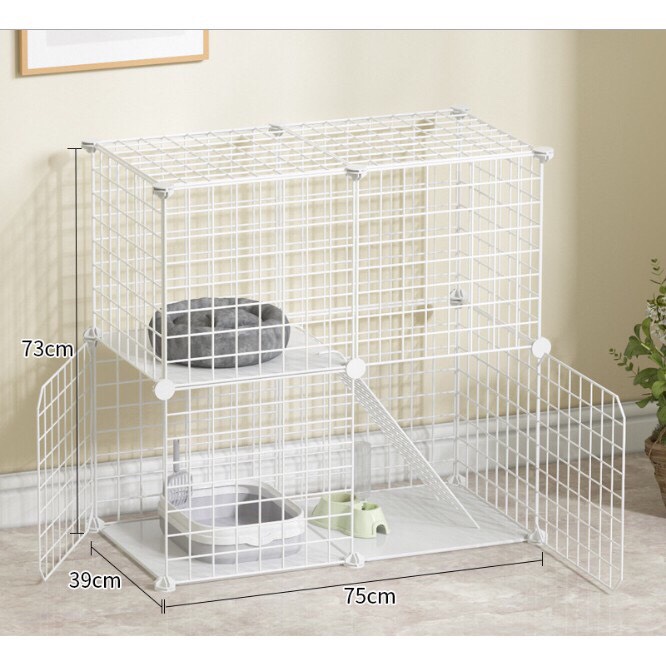 Combo chuồng thú cưng - mèo tự lắp ghép thông minh - 75x37x75cm .