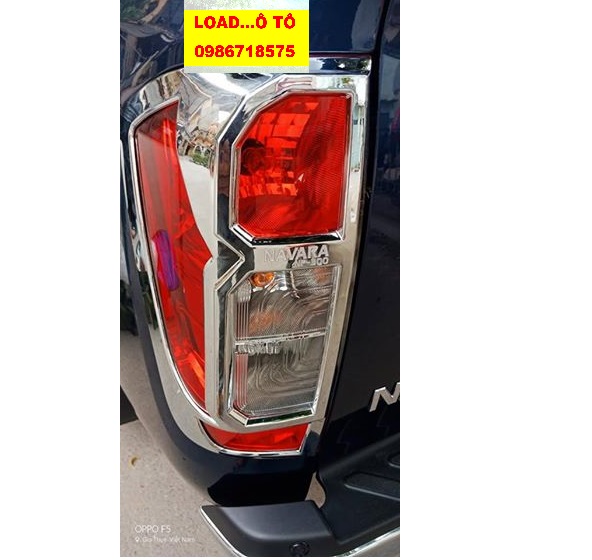 Ốp viền đèn pha hậu xe nissan navara 2023-2016 mạ crom sáng bóng-