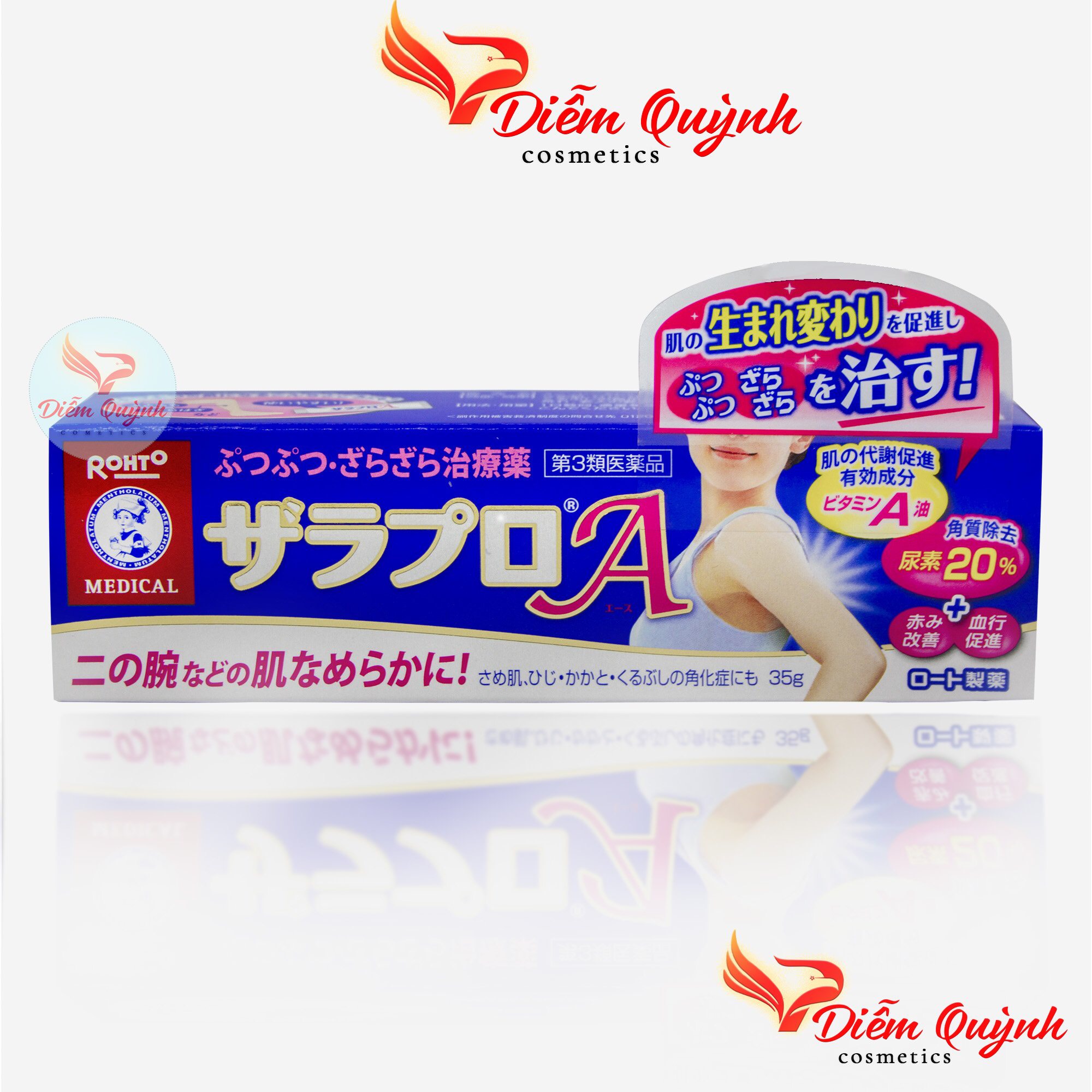 Kem viêm nang lông Zaraporo Rohto 35g Nhật Bản