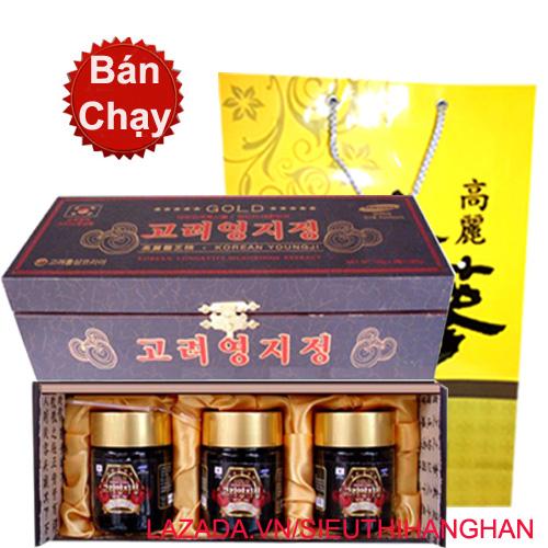 Cao Linh Chi Núi Hộp Gỗ Đen Hàn Quốc Cô Đặc 120GX3 - Hàng xịn 2024