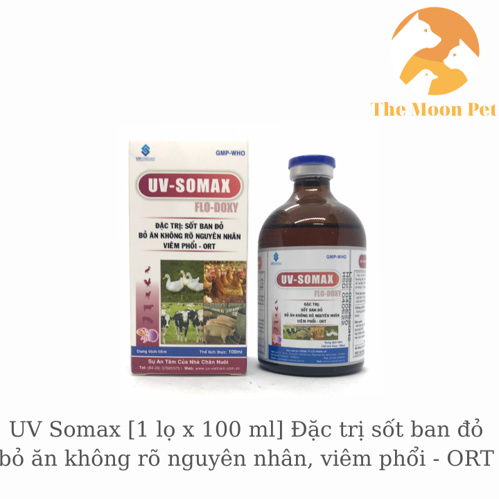 UV Somax [1 lọ x 100 ml] Dứt điểm sốt ban đỏ bỏ ăn không rõ nguyên nhân, viêm phổi - ORT