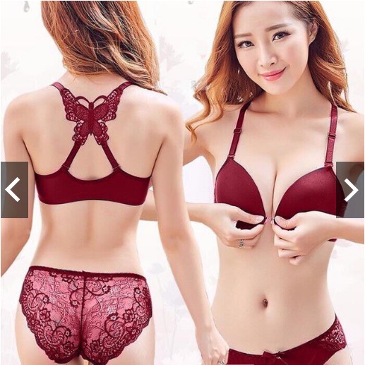 Bộ đồ lót cánh bướm cài trước sexy