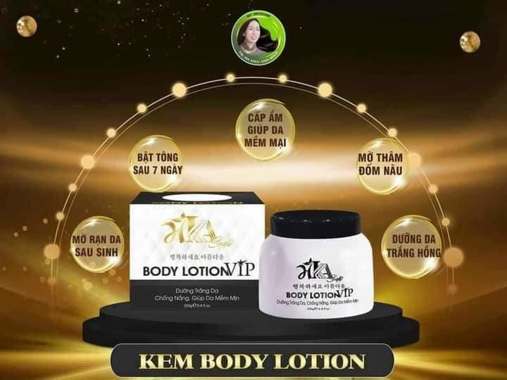 Kem body lotion trắng sáng hka