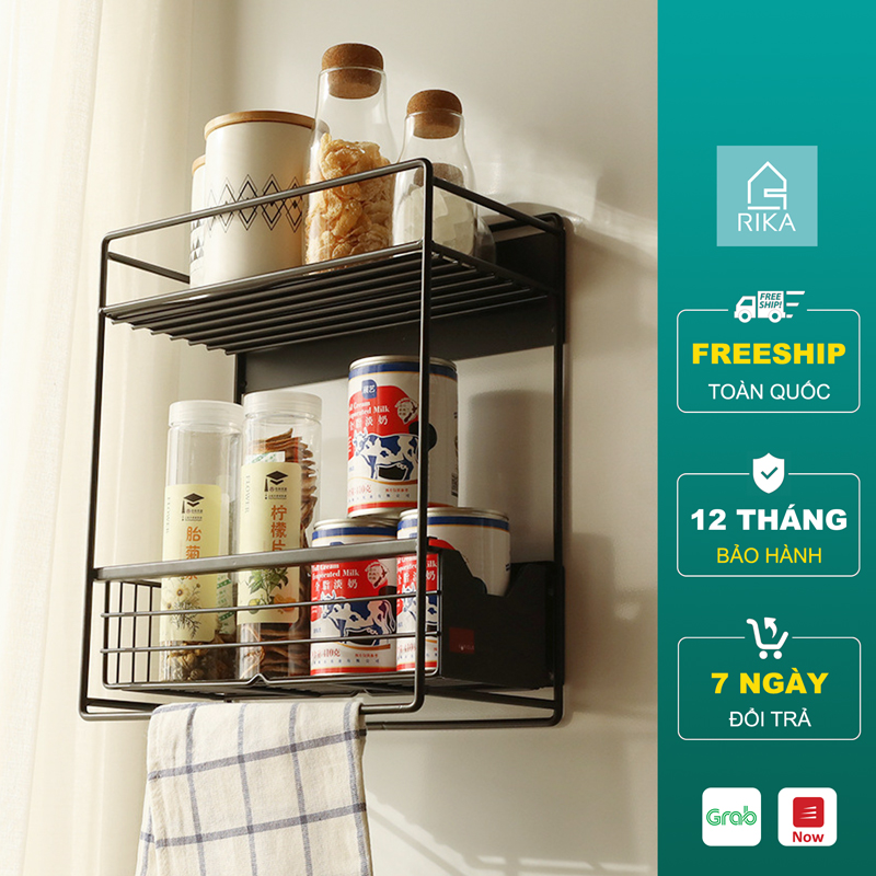 Kệ đa năng dán tủ lạnh hút từ tính thông minh có ngăn kéo Rika KDN-07, kệ nhà tắm để đồ