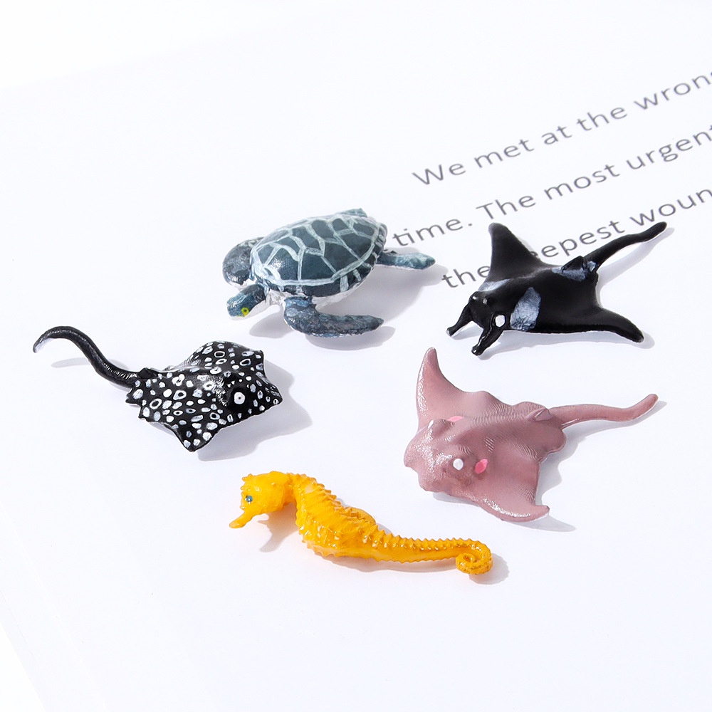 Mô hình cá đuối, rùa, cá ngựa 3D trang trí resin