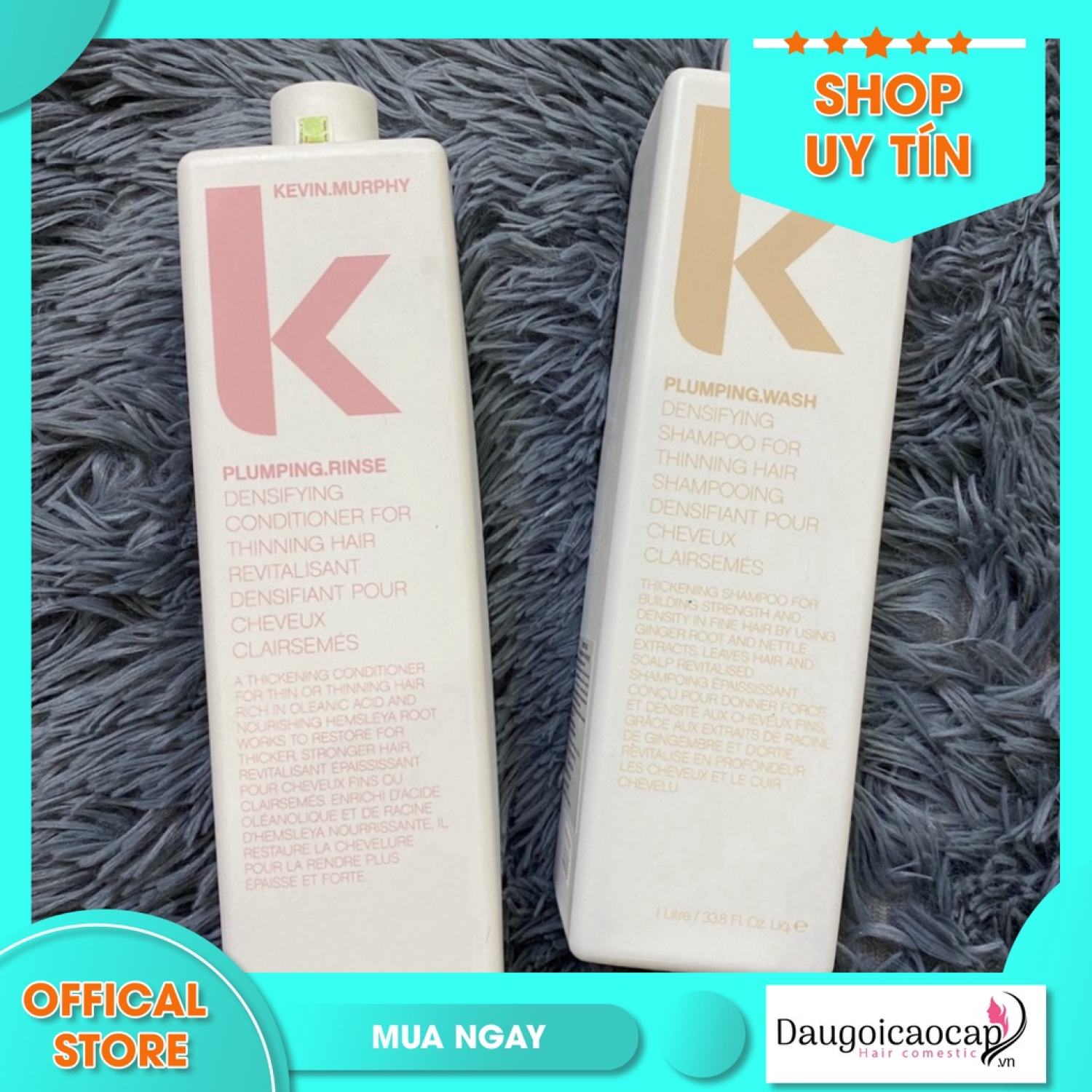 ✅[ KEVIN MURPHY ] Dầu gội xả Kevin Murphy PLUMPING.WASH cho tóc mỏng, rụng 1000mlx2