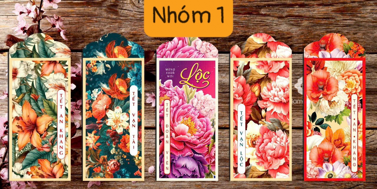 Xấp 10 bao lì xì tết 2024 - bao lì xì họa tiết rồng năm mới eve story