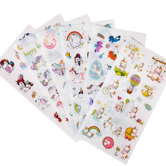 Sticker Kỳ Lân Siêu dễ thương GIÁ RẺ sét 6 tấm