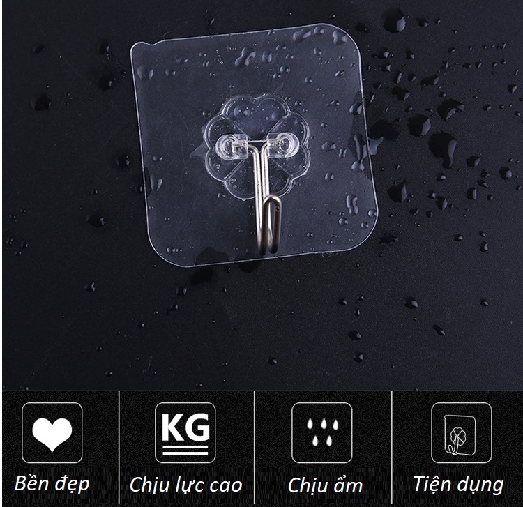 Móc dán dính tường nhà bếp nhà tắm chịu lực siêu khỏe treo đồ cực nhiều lại dễ dùng 1k - hình 6