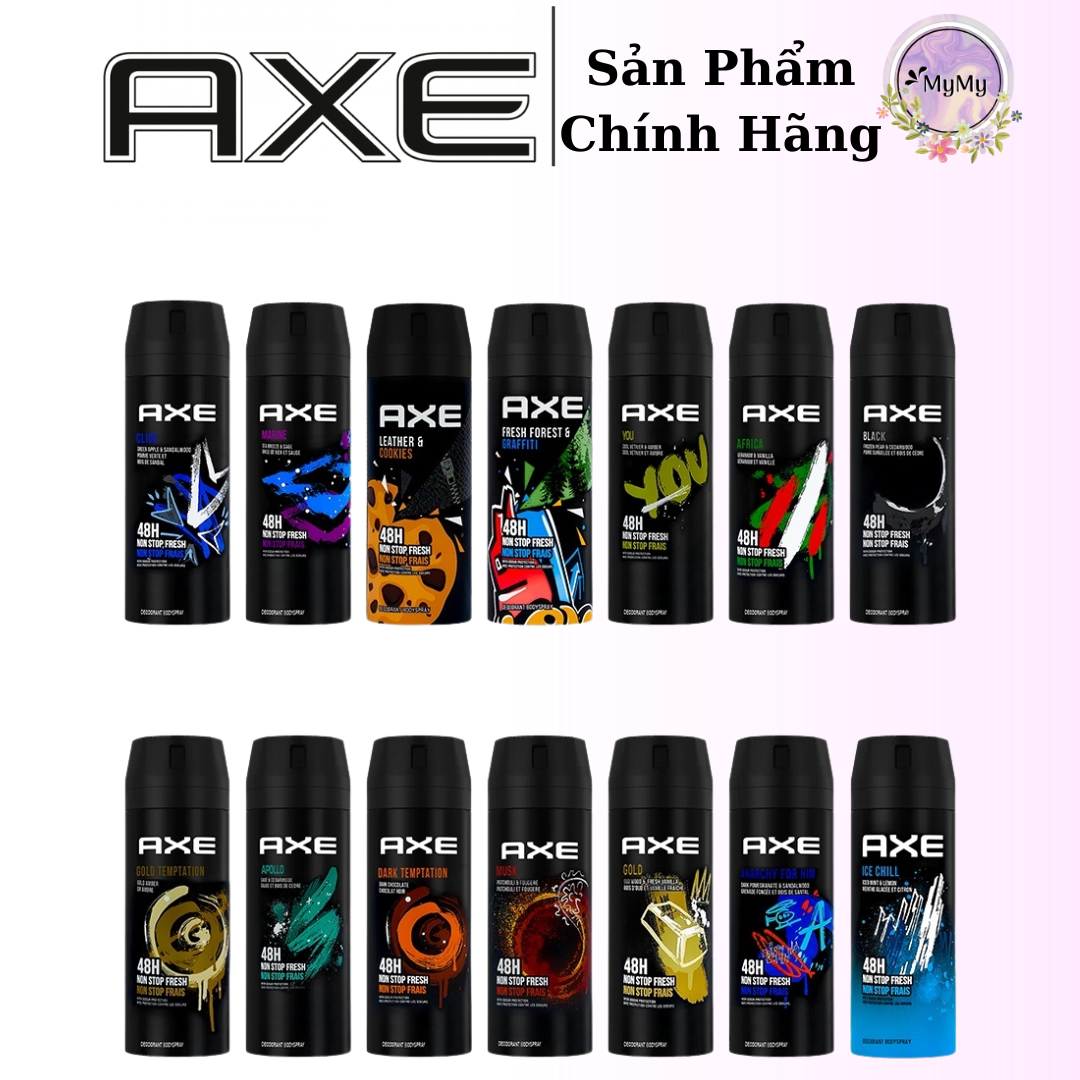 Xit khử mùi toàn thân nam axe 150ml - hương thơm nam tính chuẩn men