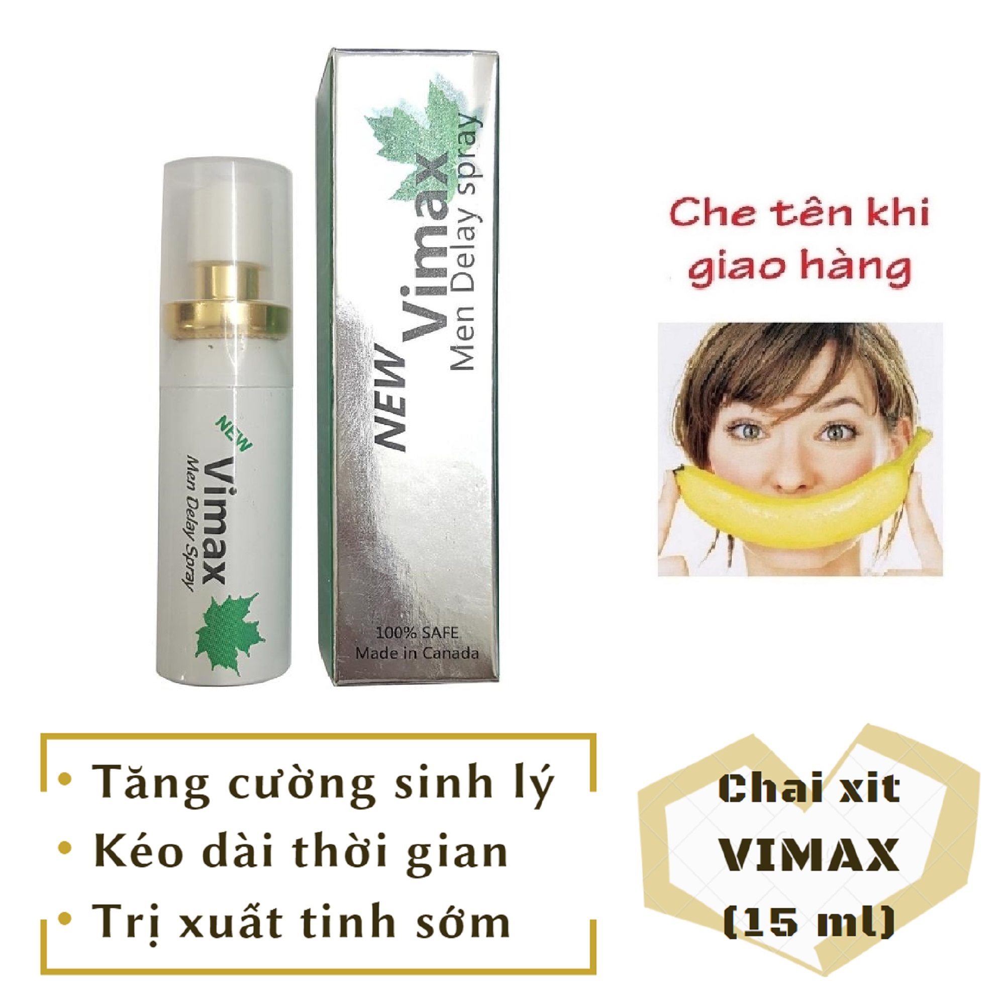 Chai xịt VIMAX_Canada cao cấp nam (chai 15 ml) - hàng chính hãng