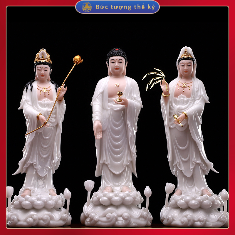 Tượng Phật Tam Thánh Phương Tây, phòng khách bằng ngọc trắng