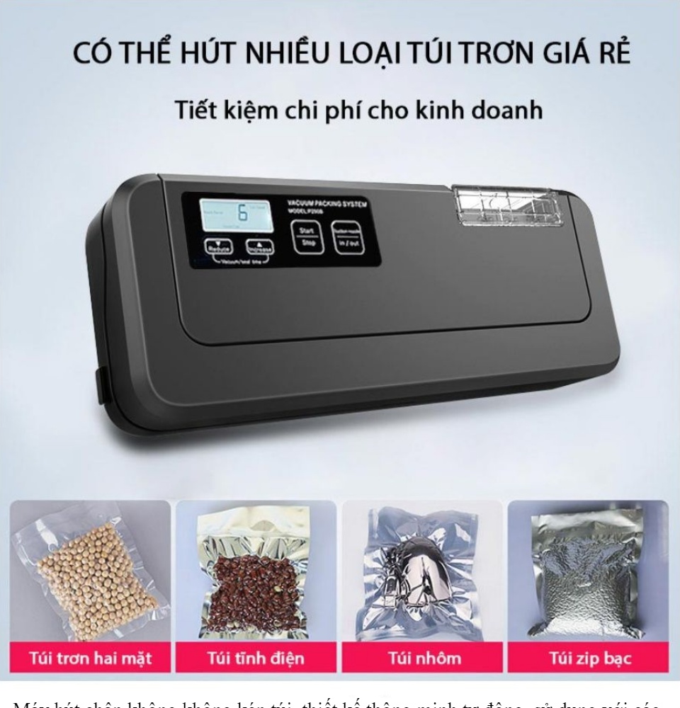 Máy Hút Chân Không KAW P290, P280 Hàng Chuẩn hút và hàn tự động các loại túi, mối hàn kín - Bảo hành 12 tháng