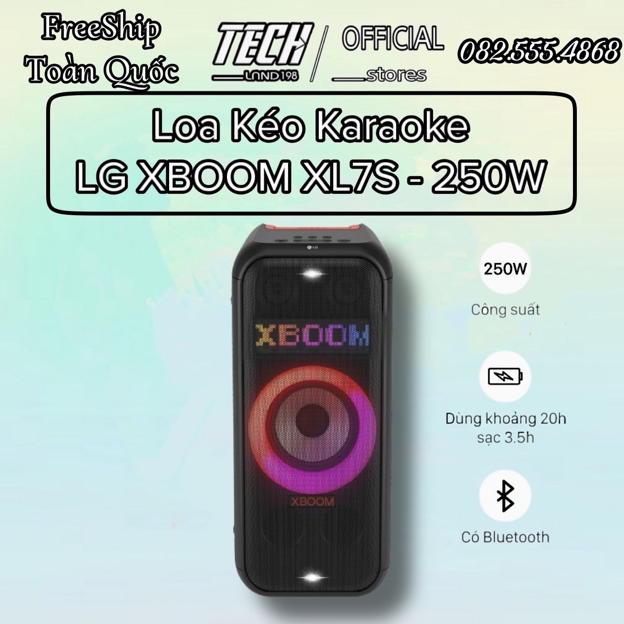 Loa kéo karaoke LG Xboom XL7S - 250W VÀ XL5S - 200W - hàng chính hãng - bảo hành 12 tháng