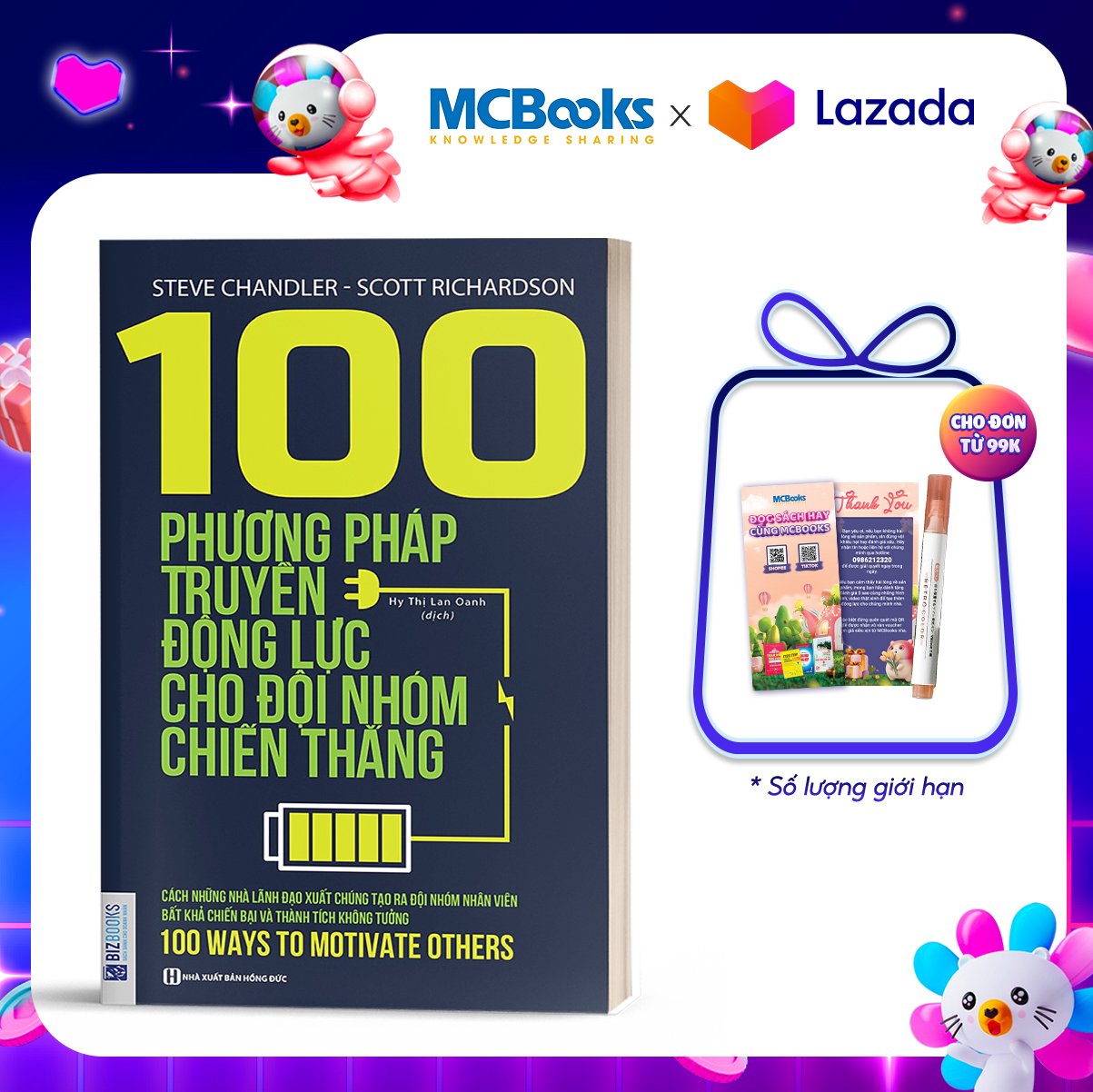 Sách - 100 Phương Pháp Truyền Động Lực Cho Đội Nhóm Chiến Thắng - BizBooks