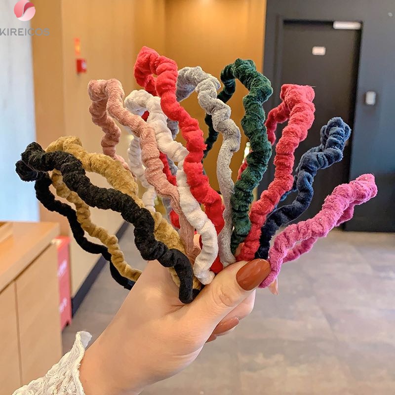 [HCM]Băng Đô Bờm Cài Tóc lượn sóng bằng nỉ nhiều màu siêu hot - kireicos