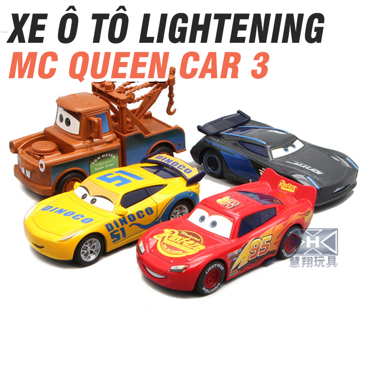 Bộ mô hình xe ô tô Lightning Mc Queen car 3 gồm 4 xe bằng sắt đồ chơi cho trẻ em
