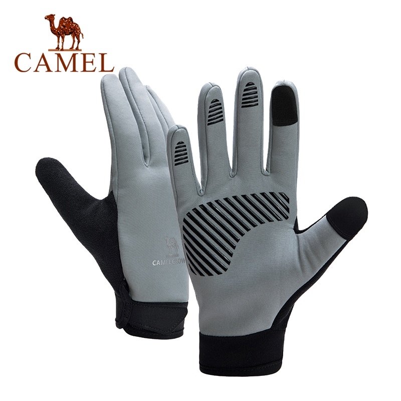 Găng tay chạy xe CAMEL vải nhung chống trơn có thể dùng màn hình cảm ứng
