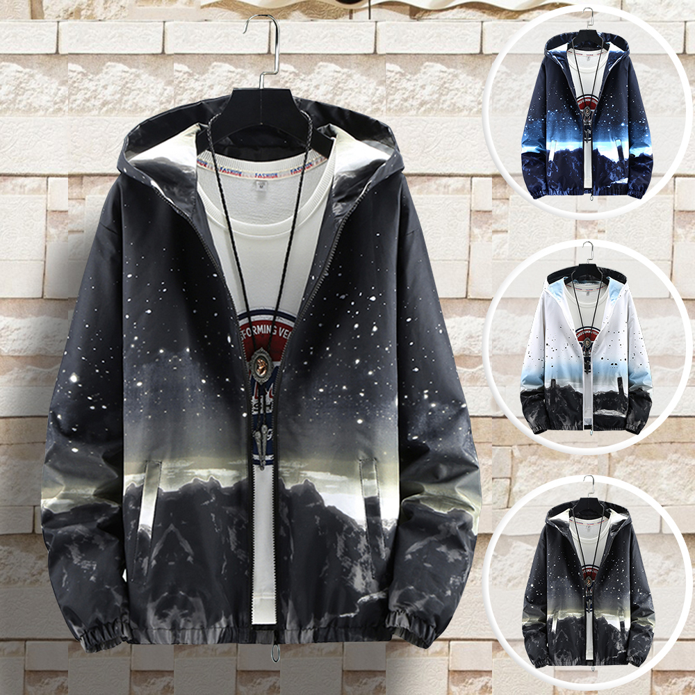 Áo Khoác Nhẹ Thu Đông Nam In Hình Phong Cảnh Độc Đáo Có Mũ Trùm Đầu Hot Trend 20243 Thời Trang FASHION4MENHCM AO KHOAC NAM 131C