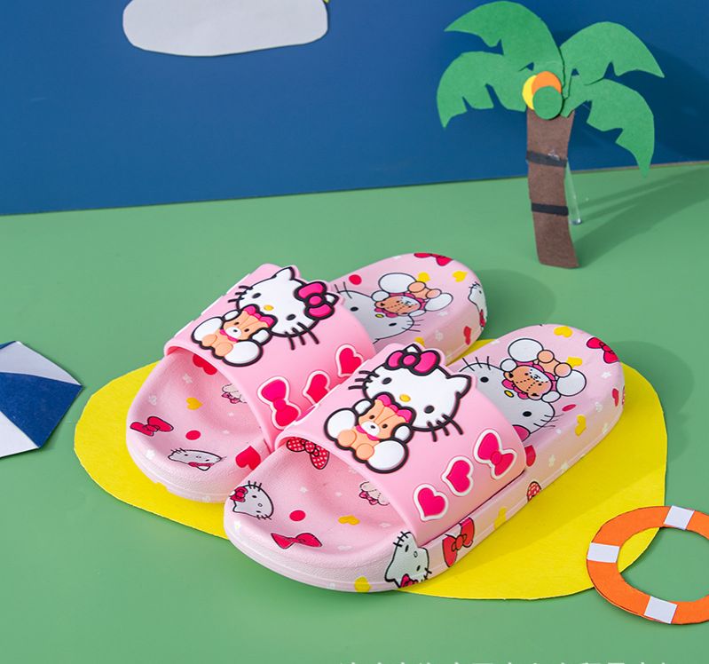 Dép hoạt hình Hello Kitty Cho Bé Gái - Dép lê cho bé gái đế siêu êm mềm dẻo chống trơn trượt