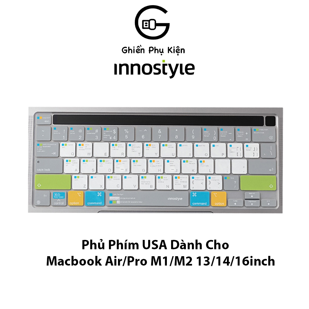 Phủ Phím INNOSTYLE USA Keyguard Navigator Dành Cho Macbook Air/Pro M1 13/14/16inch