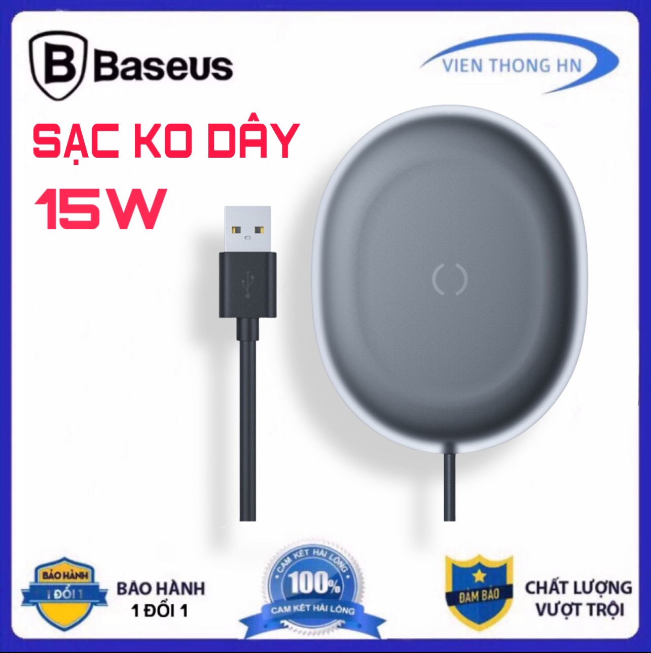 Sạc không dây iphone - Đế Sạc Nhanh Không Dây Baseus Jelly Wireless Charger 15W Cho iP X 11 12 13 pro Samsung Xiaomi Airpod