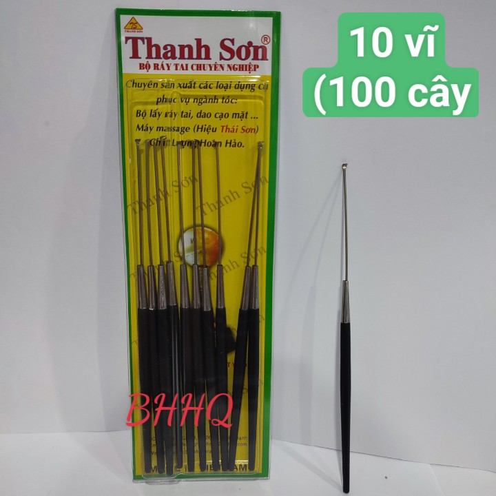 Combo 10 vĩ móc tai cán nhựa đen Thanh Sơn.