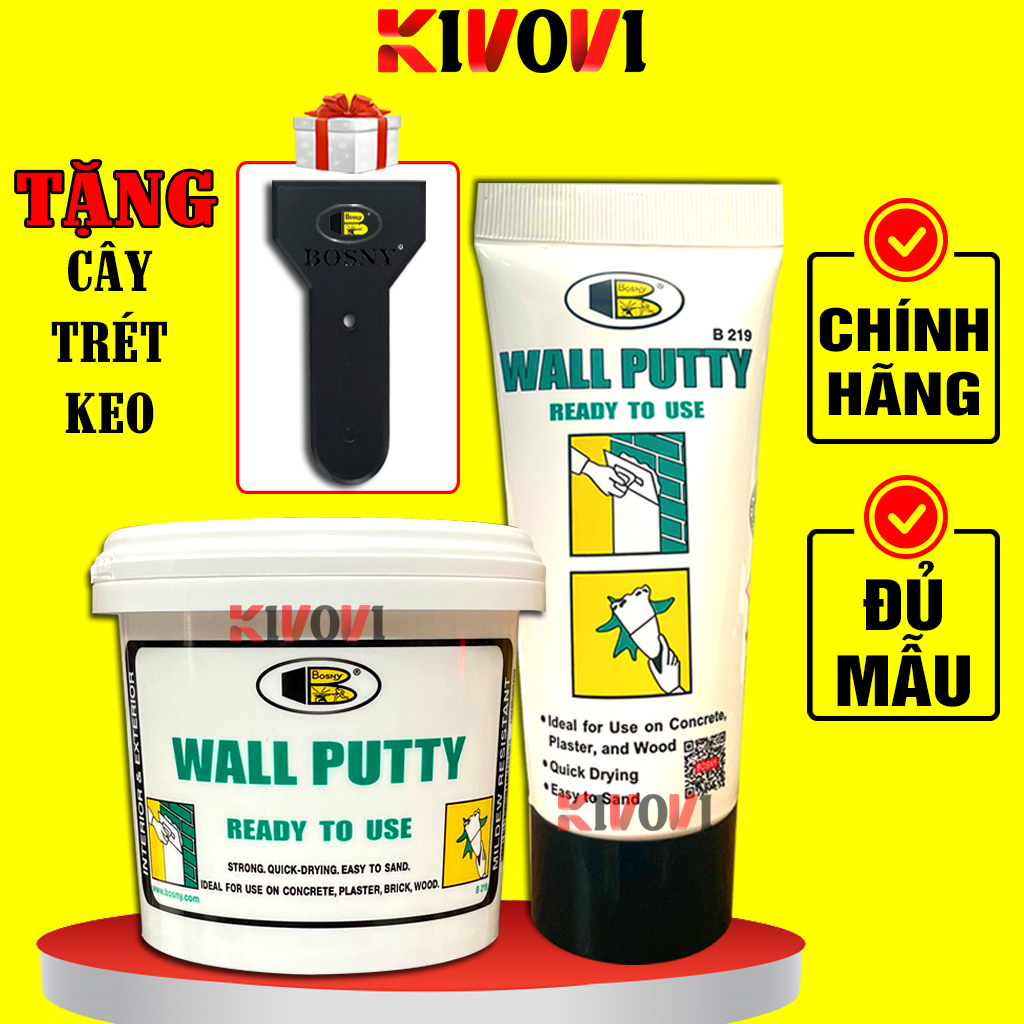 Keo trám vá tường đa năng chống thấm bosny b219 cao cấp - keo vá tường nứt/ keo trét tường nứt chống thấm/ keo vá tường chống thấm nước/ keo vá tường chống thấm đa năng kivovi