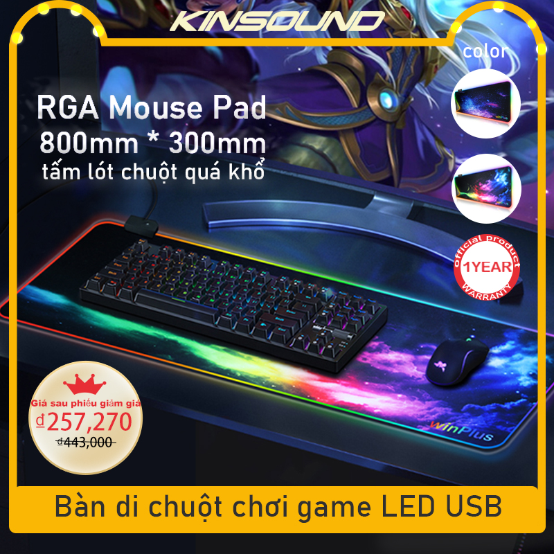 Winplus miếng lót chuột chơi game rgb miếng lót chuột led đế cao su chống trượt mềm mở rộng siêu lớn với 14 chế độ led cho máy tính máy tính xách tay miếng lót chuột 300mm x 800mm x 4mm