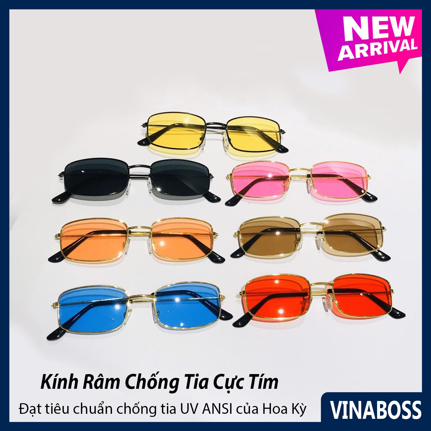 [Tặng Kèm Túi Đựng + Khăn Lau] Kính mát nữ VNHOT206 New dáng bát giác siêu sang chảnh, đẳng cấp - Mắt kính nữ cao cấp, siêu phẩm dành cho giới trẻ - Kính thời trang nữ chống tia UV - Bảo hành 12 tháng