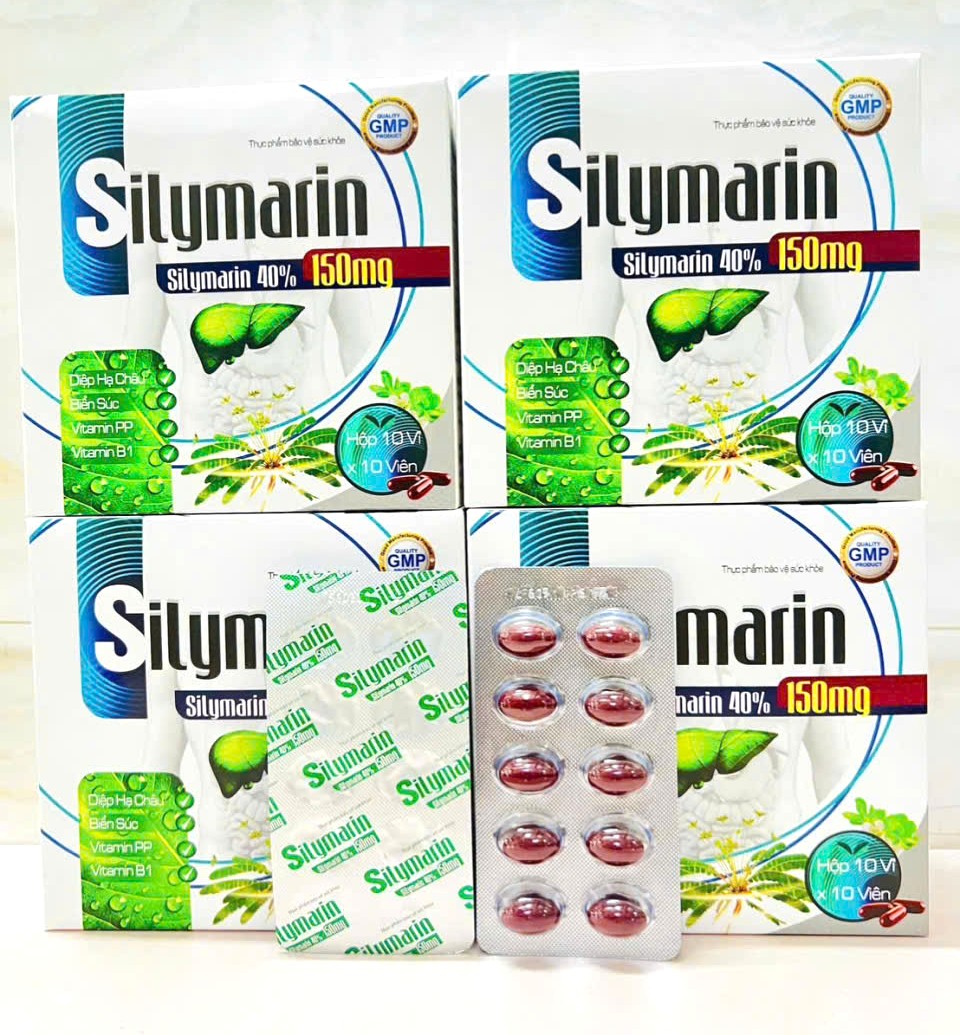 silymarin 150mg cà gai leo diệp hạ châu giúp bổ gan mát gan giải độc hạ men gan tăng cường chức năng gan Sylimarin mo ni