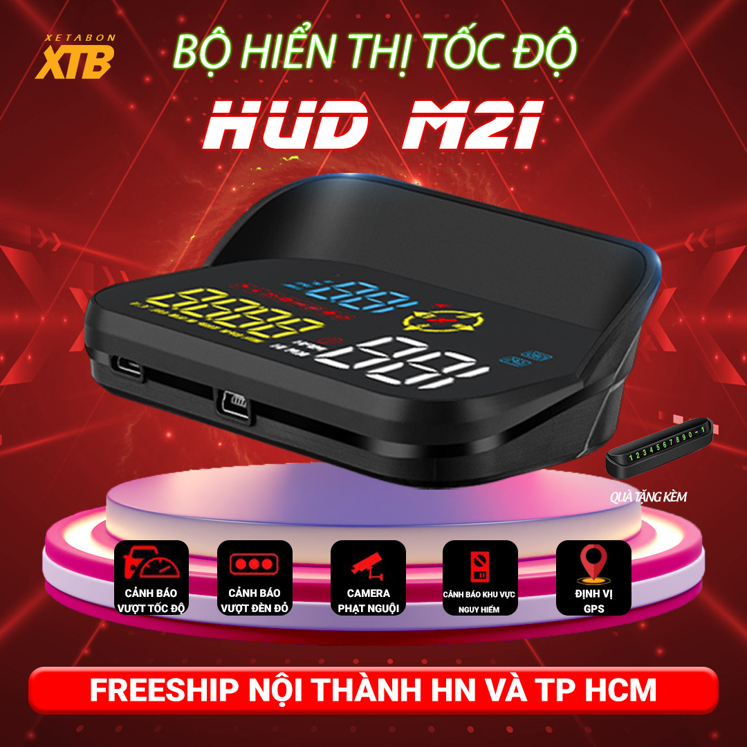 Bộ HUD RADA ô tô OBD GPS Hiển Thị Tốc Độ Thông Tin Lên Trên Kính Lái chính hãng Xetabon