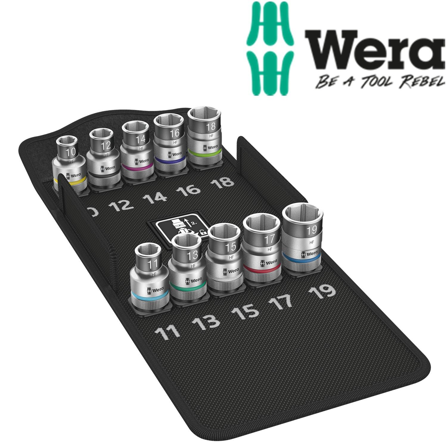 Bộ đầu tuýp 1/2" wera 05004203001 với chức năng giữ 8790 hf 1 zyklop socket set with holding function