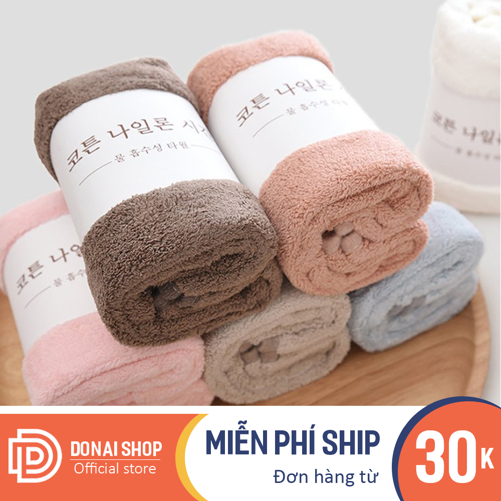 Khăn tắm khổ lớn 70x140cm pha vải lông cừu Hàn Quốc, tiện dùng khách sạn, spa thấm nước tốt 67.KTSL.DONAI