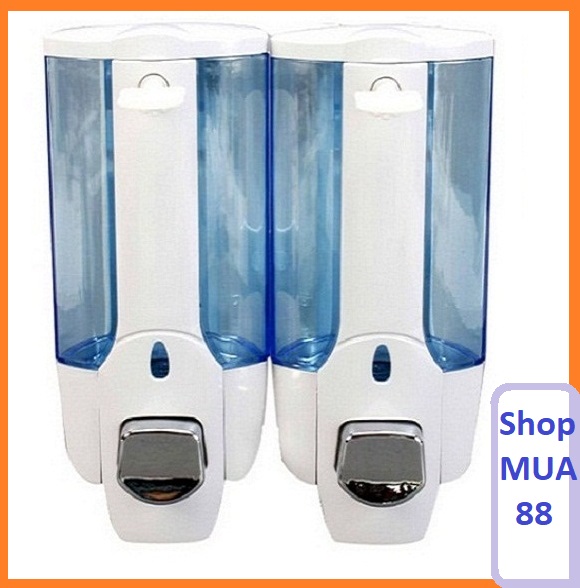 [Chuẩn như hình] Hộp đựng nước rửa tay, xà phòng treo tường 2 bình cao cấp (LOẠI BÌNH ĐÔI) MSS91