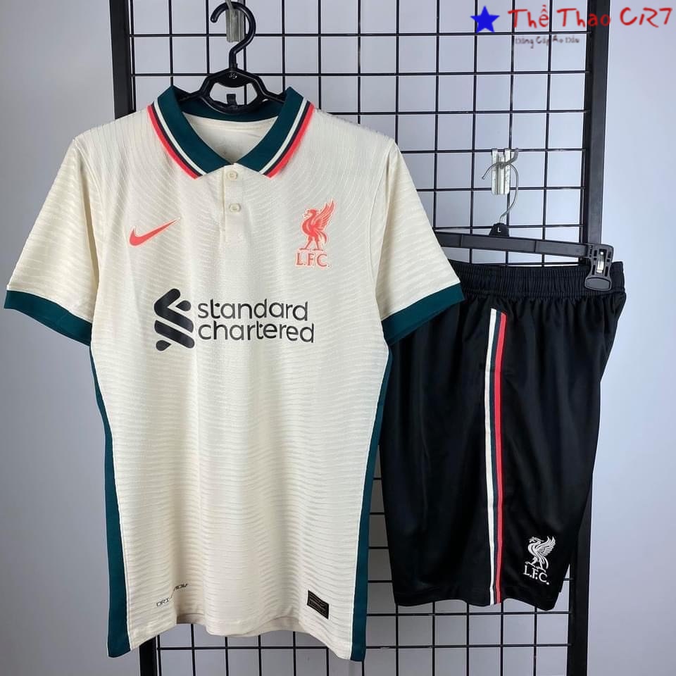 Áo bóng đá-Áo Đá Banh Câu Lạc Bộ Liverpool-MẪU Trắng 2022-Chất Polyeste Thái Cao Cấp