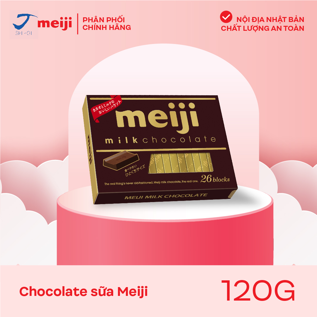 Kẹo socola sữa meiji milk chocolate 120g/26 viên nhật bản