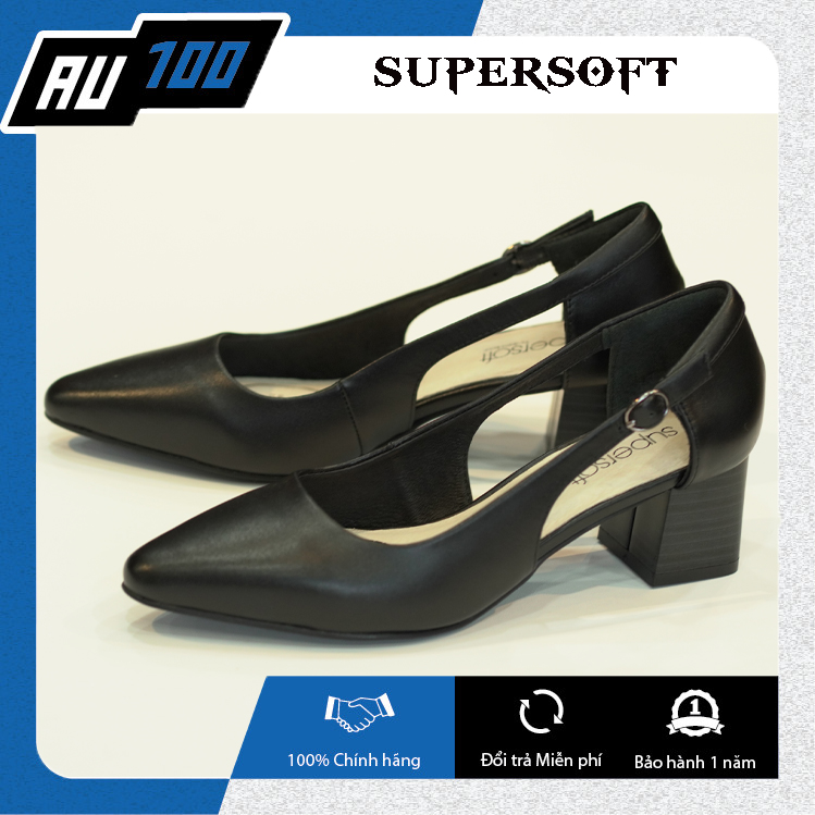 [Freeship] Giày cao gót văn phòng Supersoft Black Rivera chính hãng 100% fullbox [Cao gót Black Rivera mang êm chân không đau] (Made in VietNam)