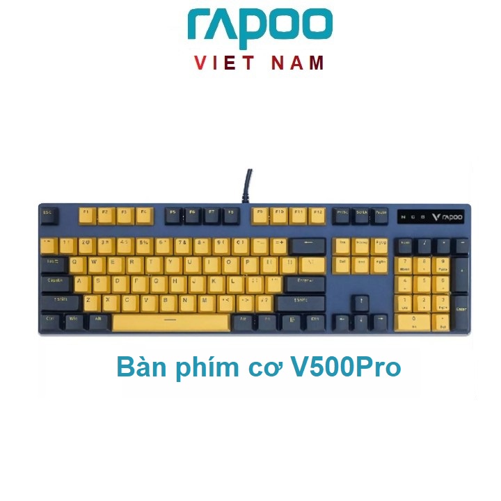 Bàn Phím Cơ Rapoo V500 Pro Yellow Blue (Switch Rapoo)