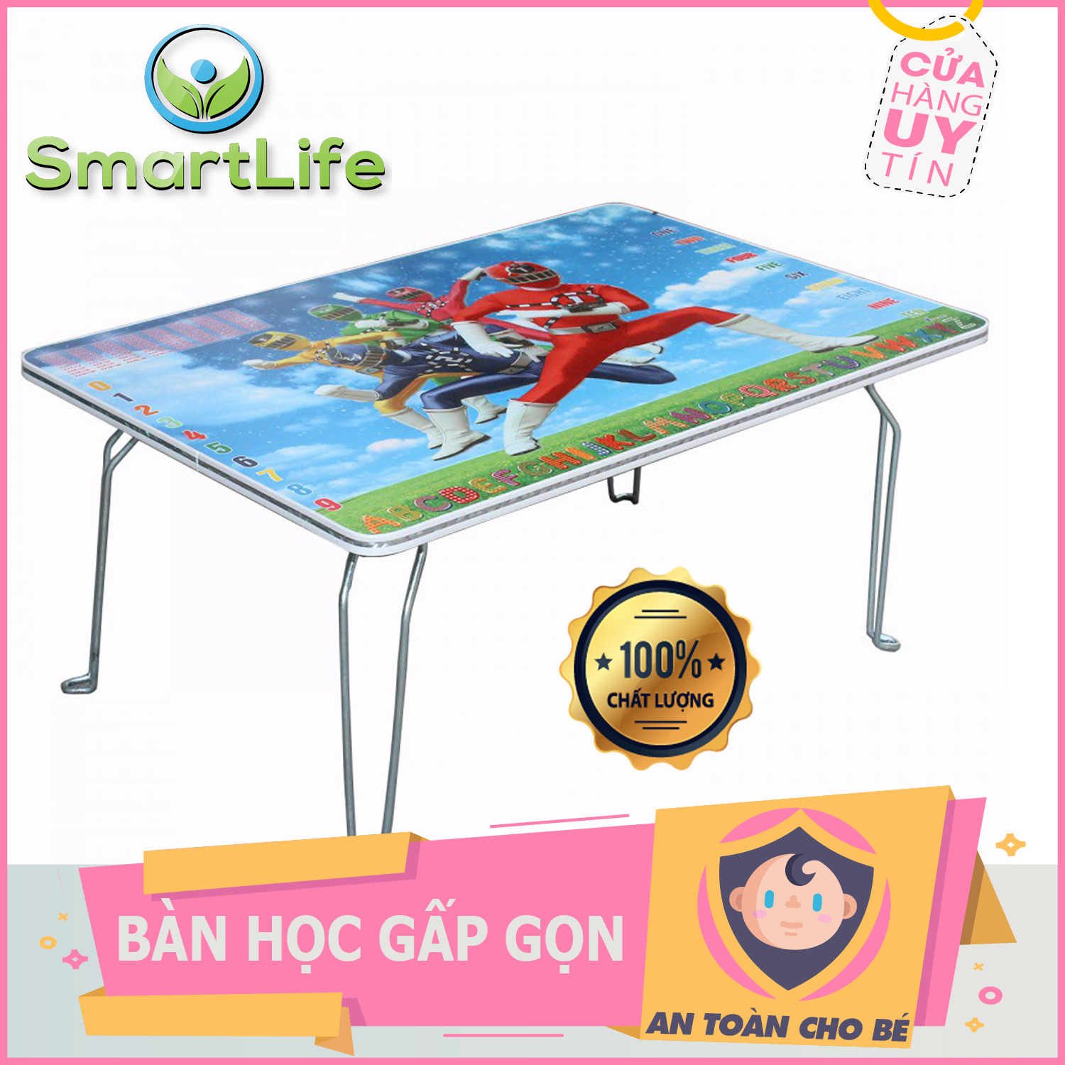 [HÀNG XỊN GIÁ RẺ] Bàn học gấp gon, bàn học cho bé, chân kim loại chắc chắn - Bàn học chân thép chống gỉ, Bàn học cho bé, Bàn học gấp gọn, bàn học sinh, hình ngộ nghĩnh, bàn học sinh, bàn học sinh gấp gọn,  bàn học