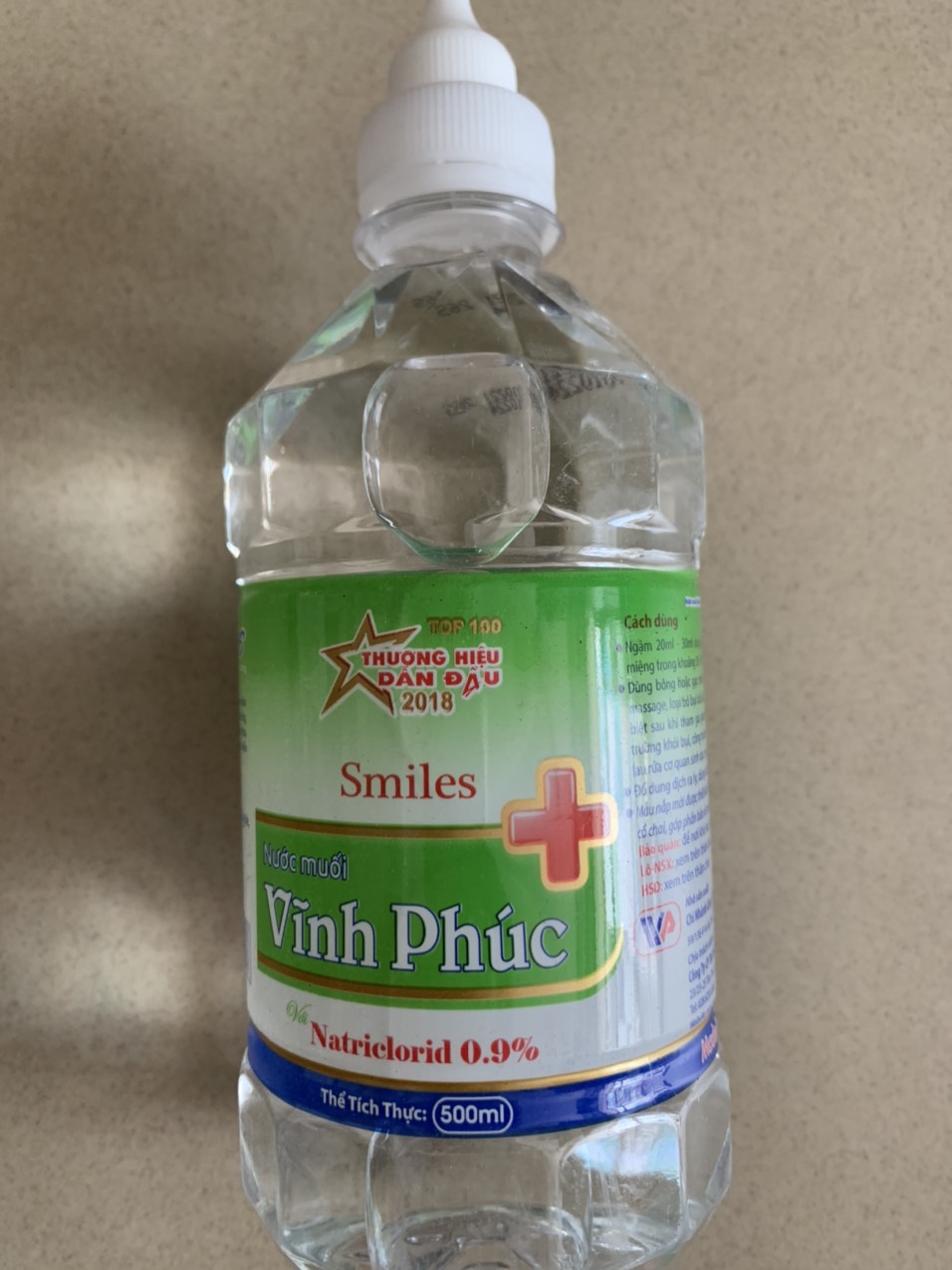 Combo 5 chai Nước muối xúc miệng Vĩnh Phúc 500ml