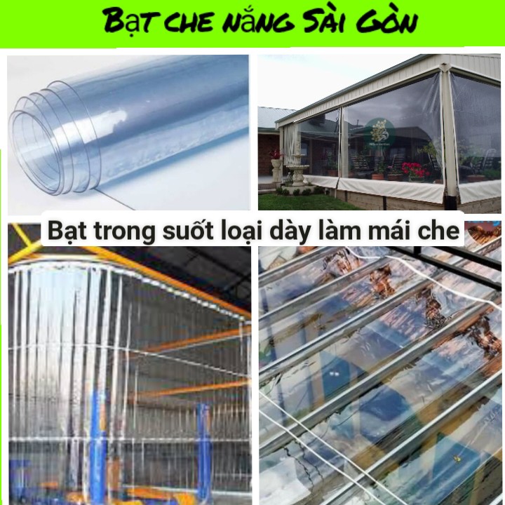 Màng nhựa PVC trong suốt, dẻo, dày 0.40mm, che mưa, xuyên sáng, ép biên và đóng khoen sẵn