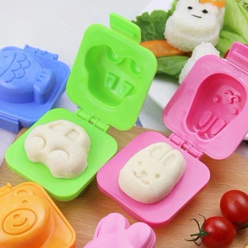 Khuôn tạo hình cơm bento, khuôn làm bánh ăn kiểu Nhật 6 mẫu